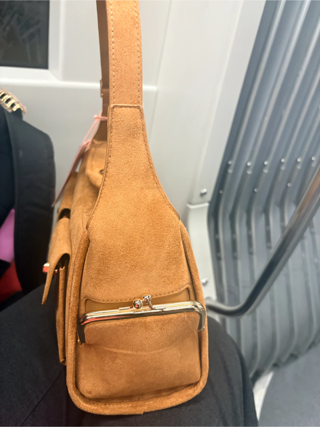 Haversack (coach) inspired Suede Shoulder Bag - photo 4