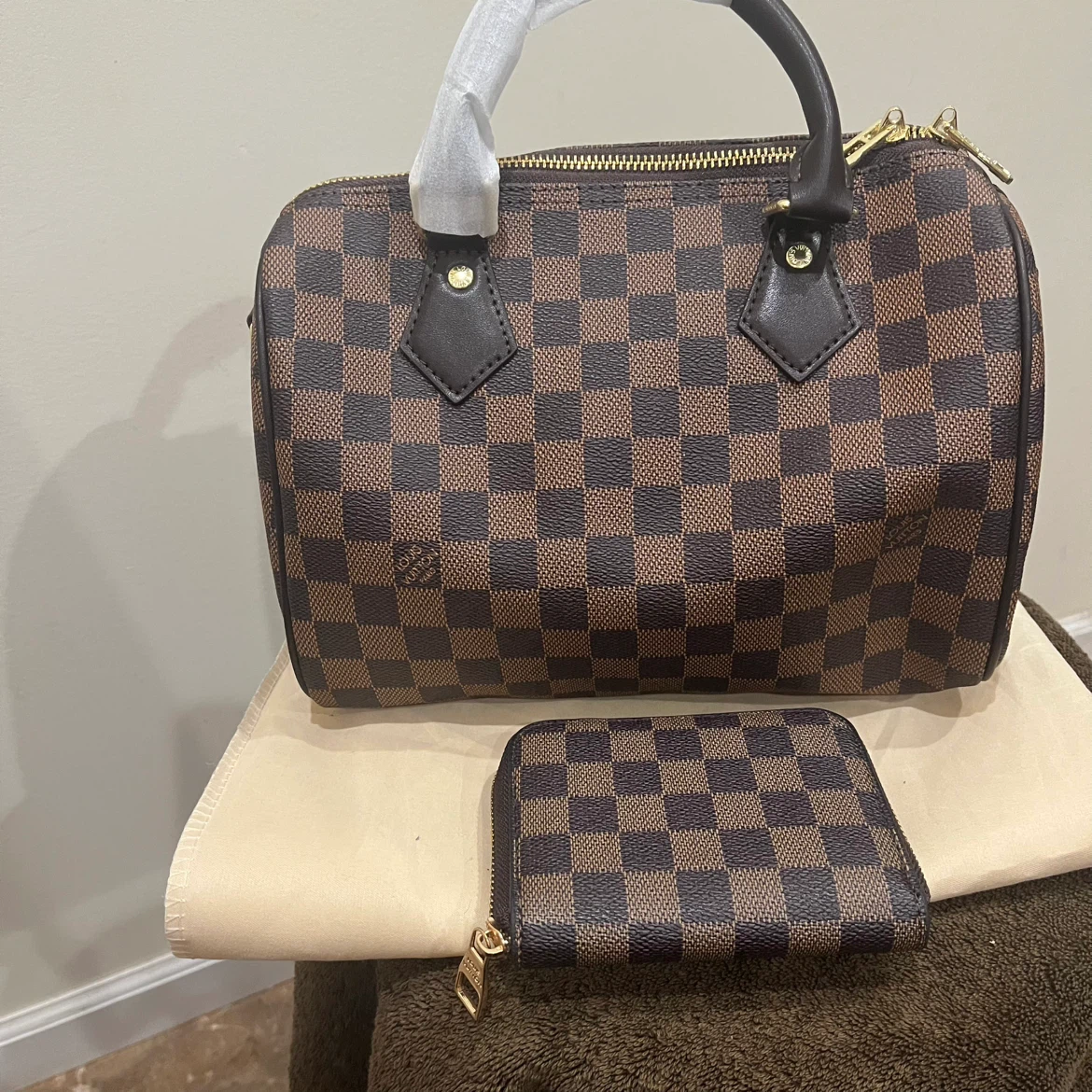 Damier Ebene Handbag and Wallet Set - photo 3