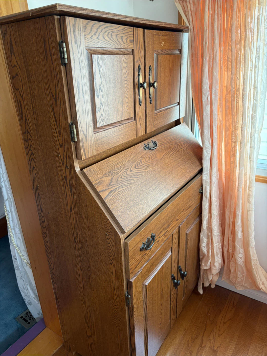 Solid Wood Secretary Desk