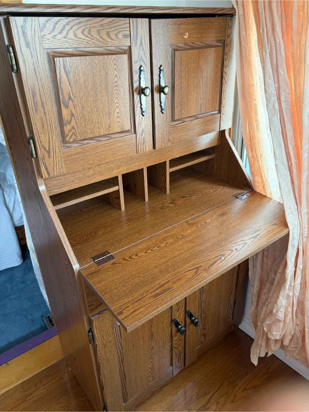Solid Wood Secretary Desk - photo 2