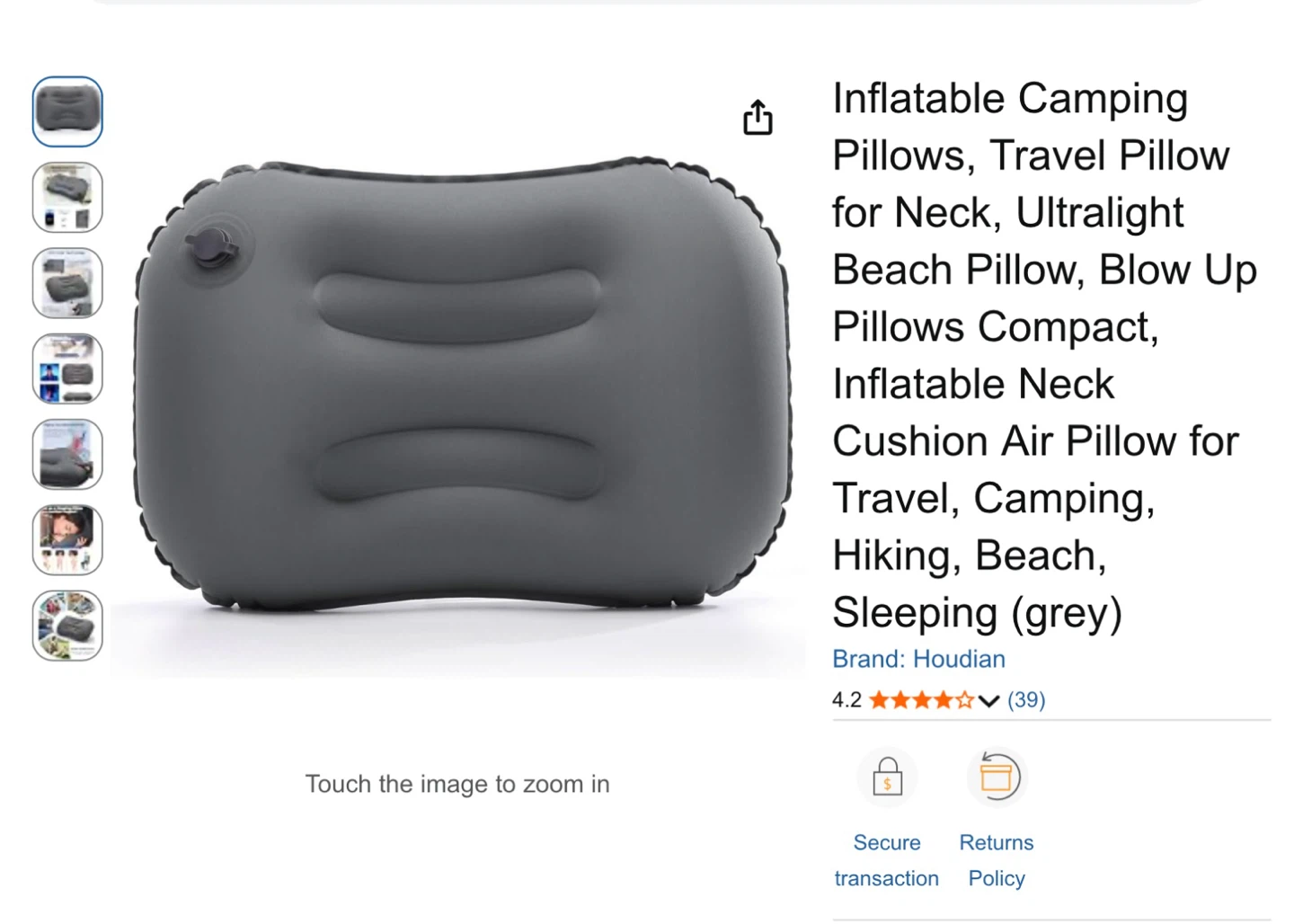 Inflatable Camping Pillow