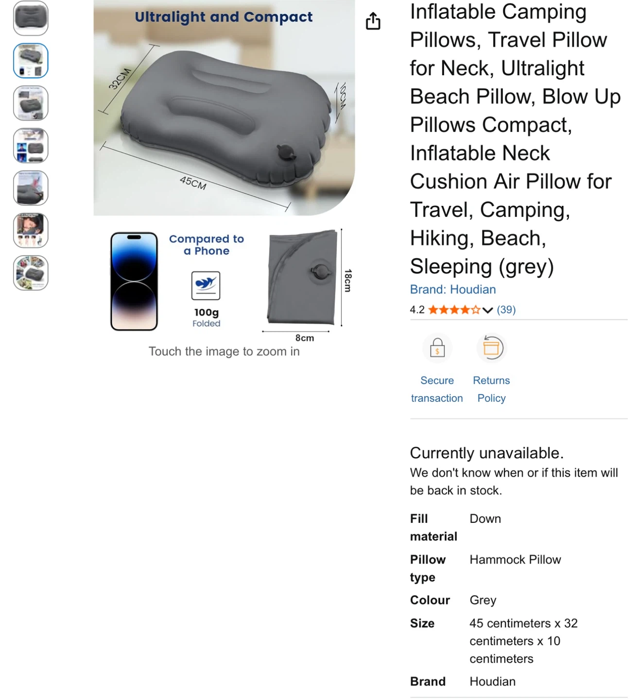 Inflatable Camping Pillow - photo 2