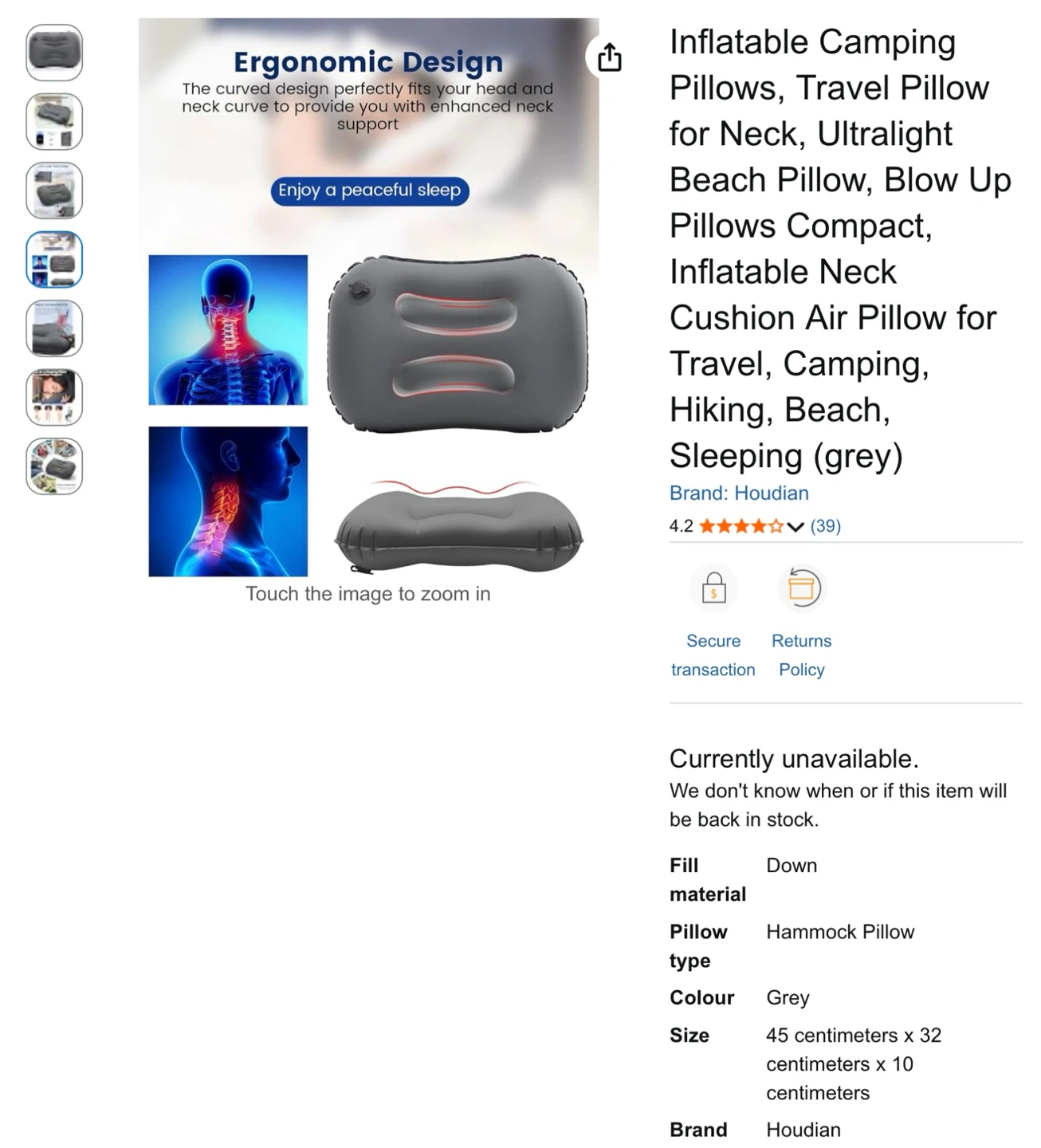 Inflatable Camping Pillow - photo 4