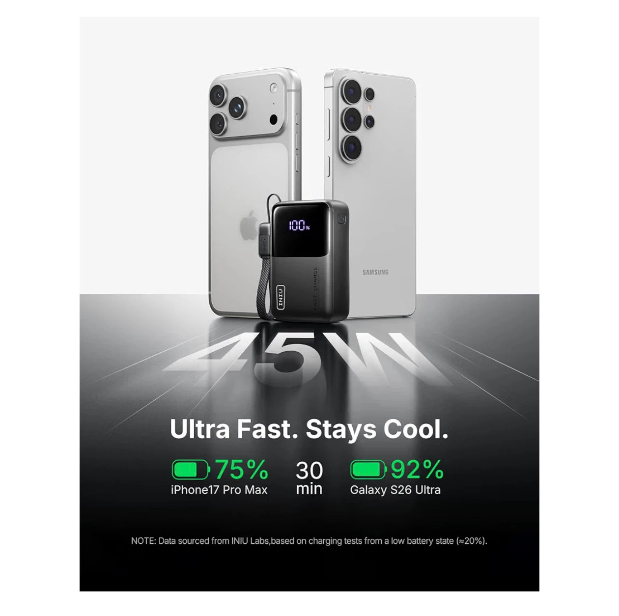 INIU Ultra Mini 10000mAh 45W Power Bank - photo 4