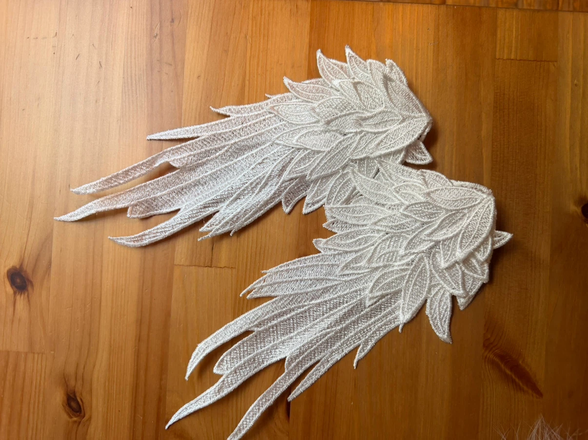 White Swan Organza Costume with feather Hair Clips - photo 4