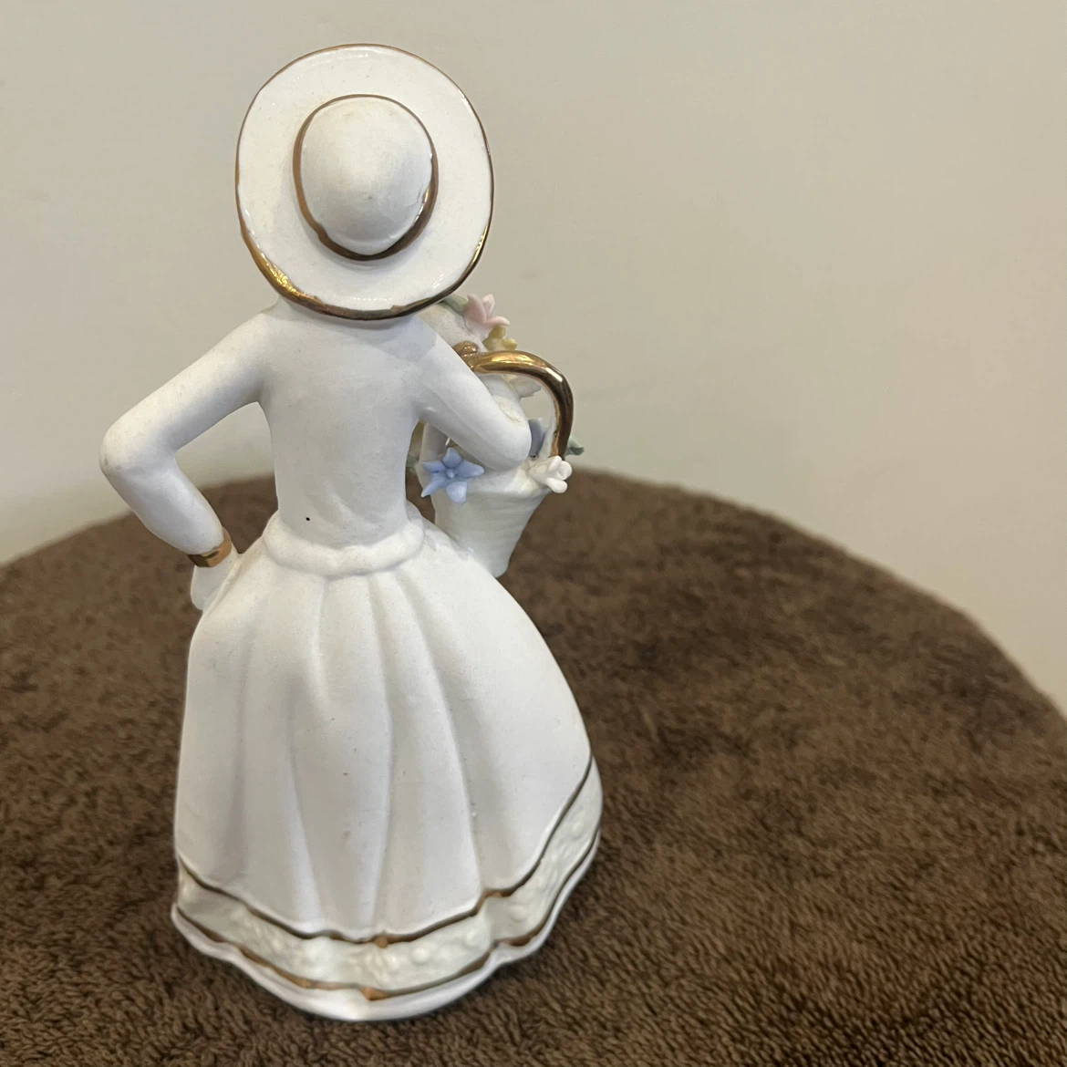 Vintage Porcelain Girl Figurine with Flower Basket - photo 2