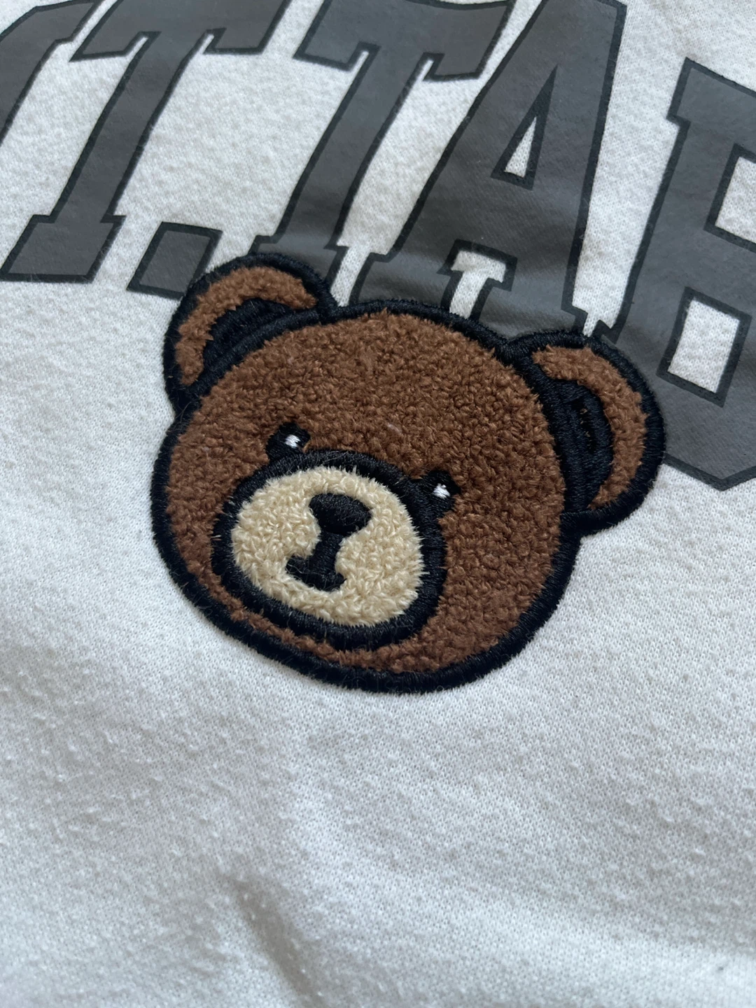Cream Fuzzy Bear Sweatshirt - photo 5