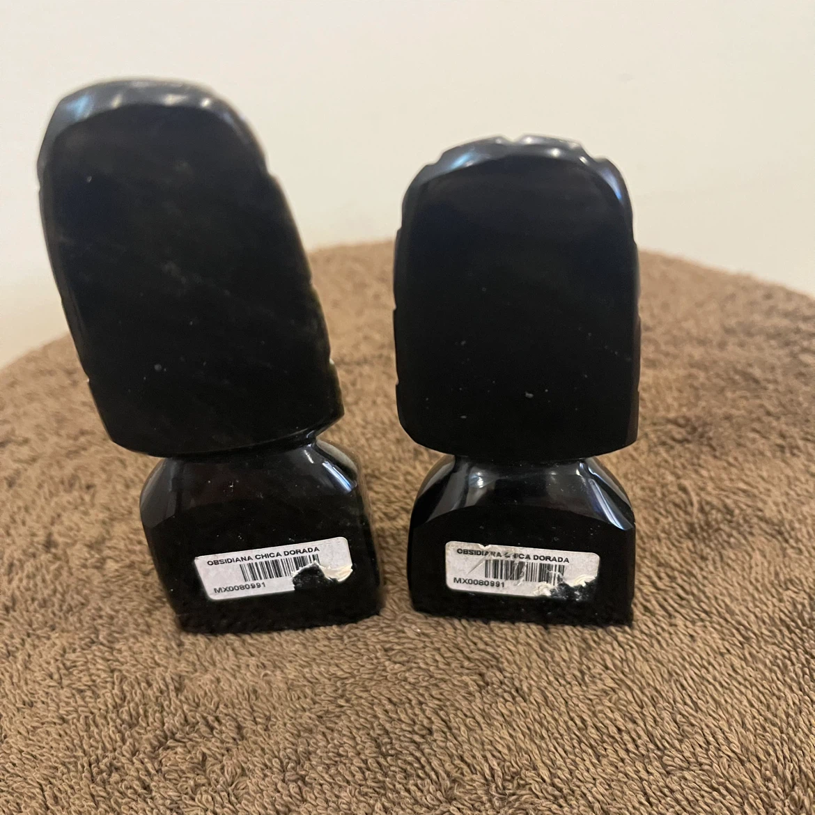 Set of 2 Obsidian Figurine Statues - photo 4