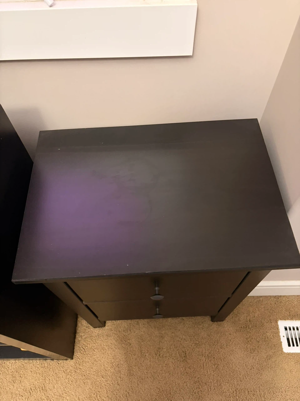 IKEA HEMNES 2-Drawer Nightstand – Black-Brown - photo 2
