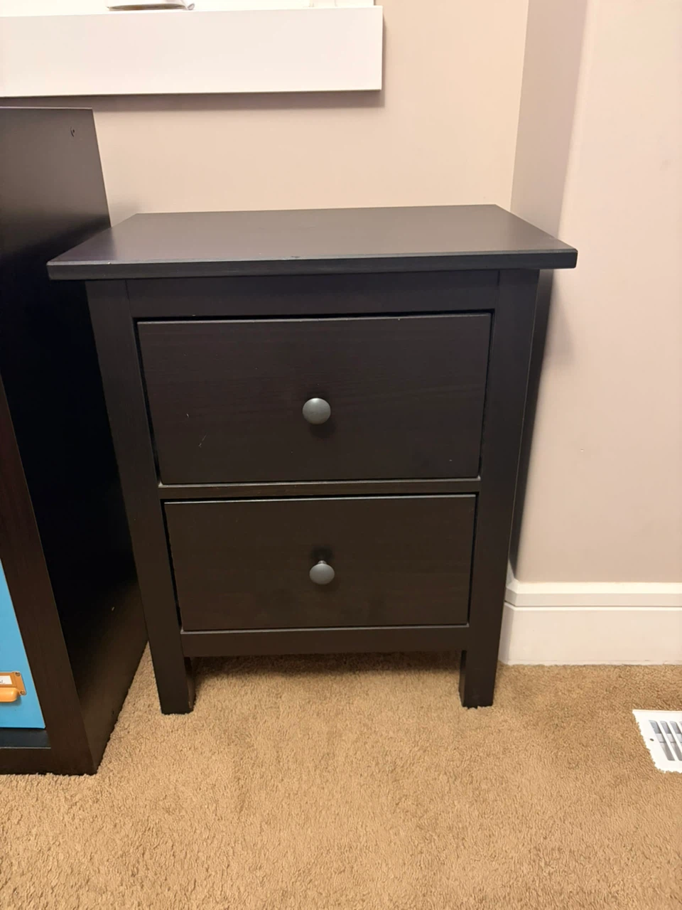 IKEA HEMNES 2-Drawer Nightstand – Black-Brown - photo 5