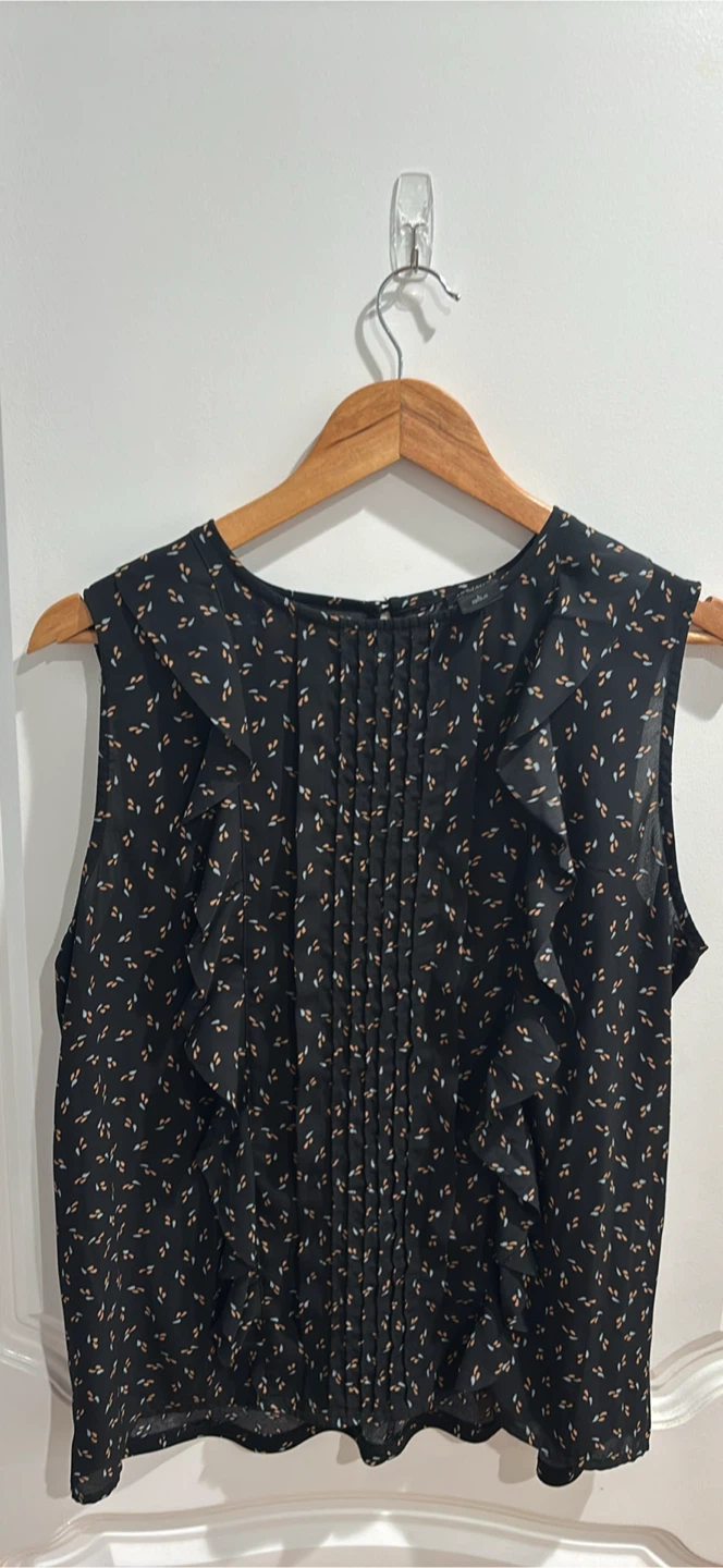 Ann Taylor Sleeveless Ruffle Top