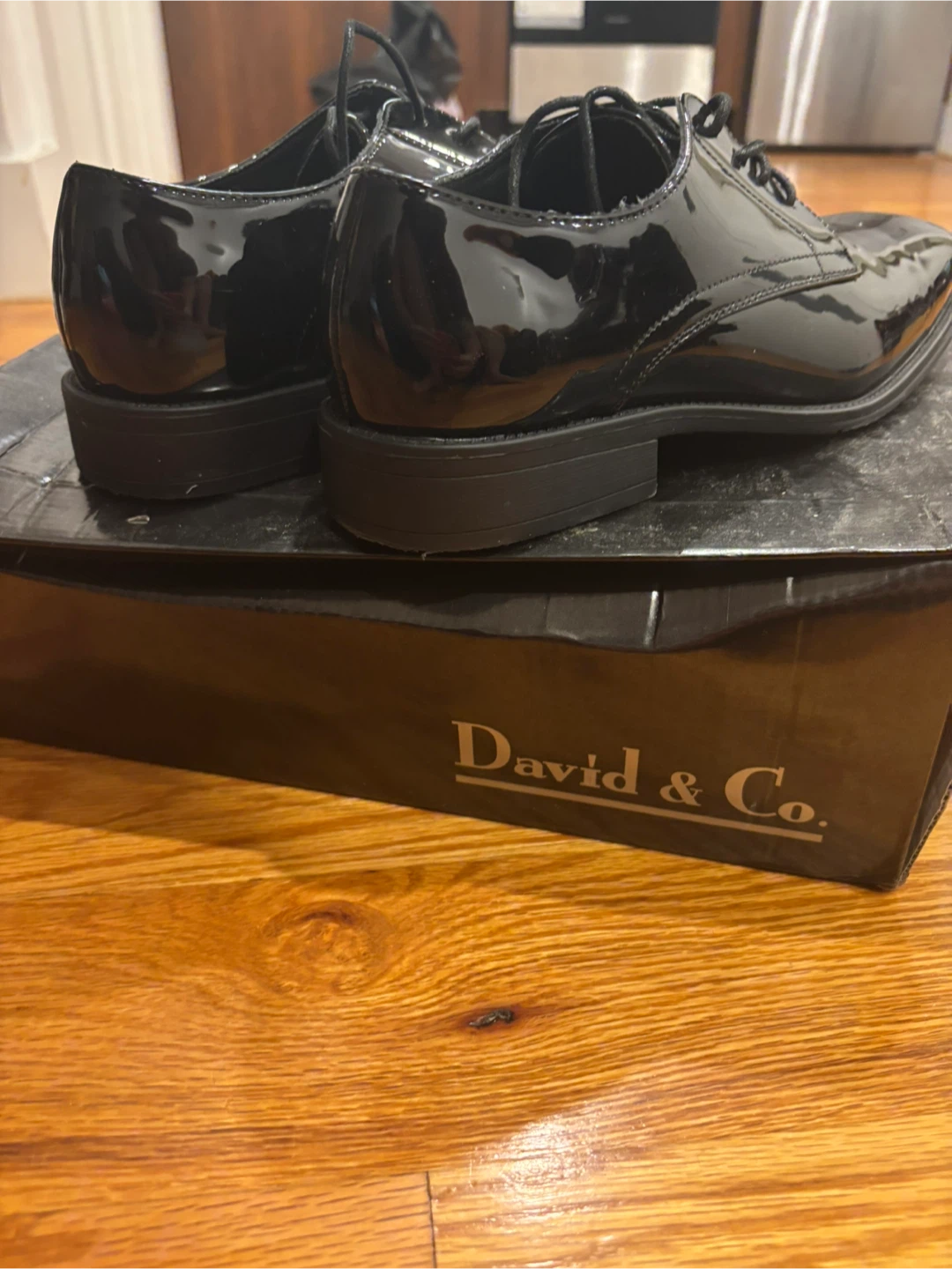 J&C Men's Black Patent Oxford Shoes - photo 2