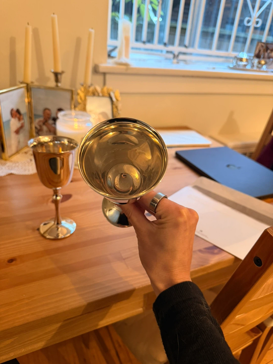 Set of Two M&C E.P. Silver covered Goblets - photo 4