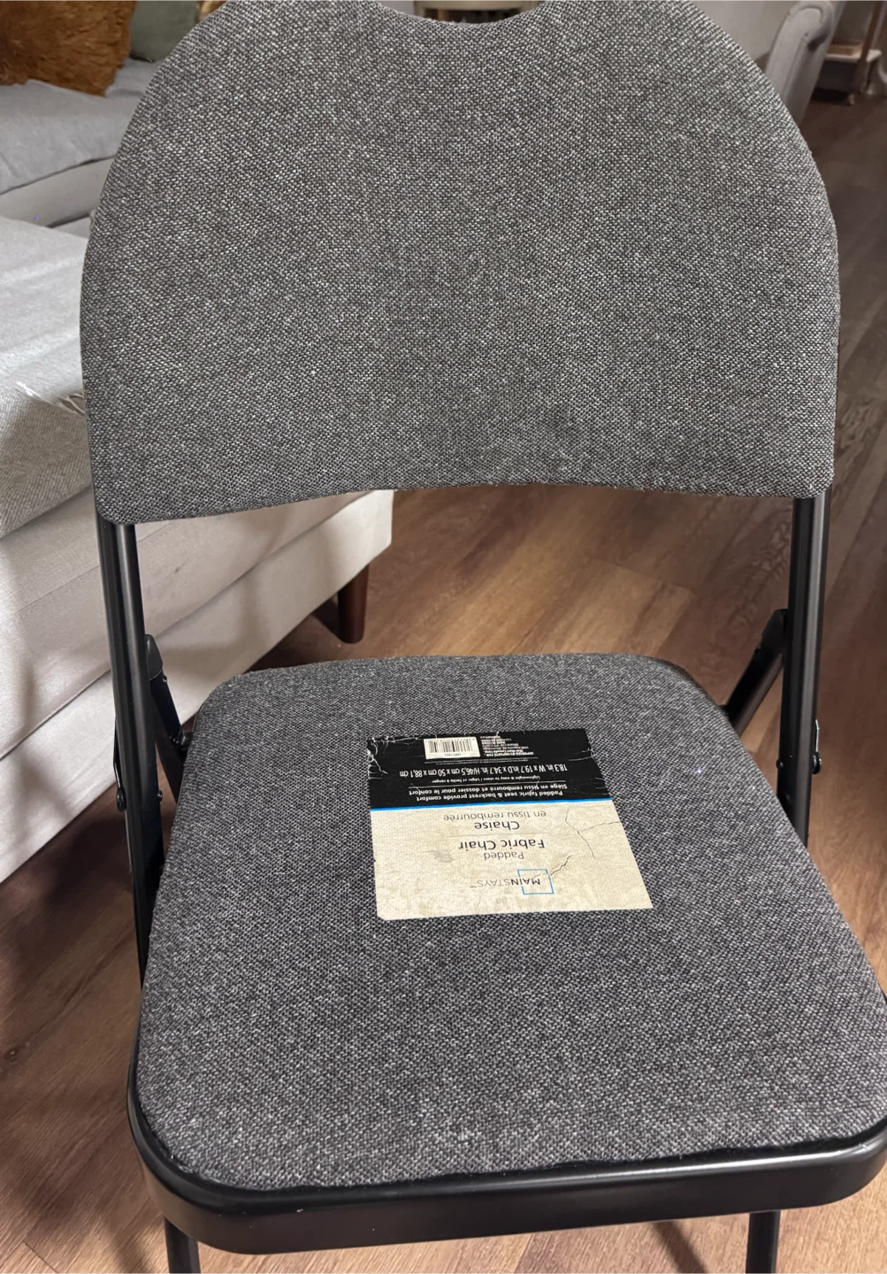 Mainstays Padded Fabric Folding Chair - photo 2