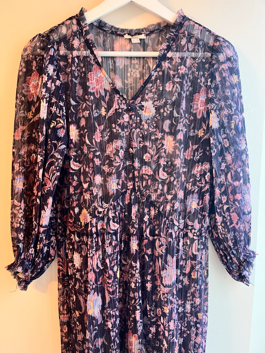 Esprit Floral Pleated Maxi Dress Size XS - photo 2