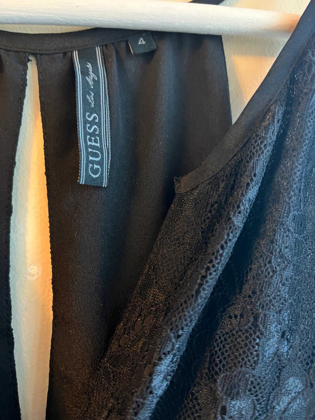 Guess Black Lace Sexy Maxi Dress Size 4 Small - photo 3
