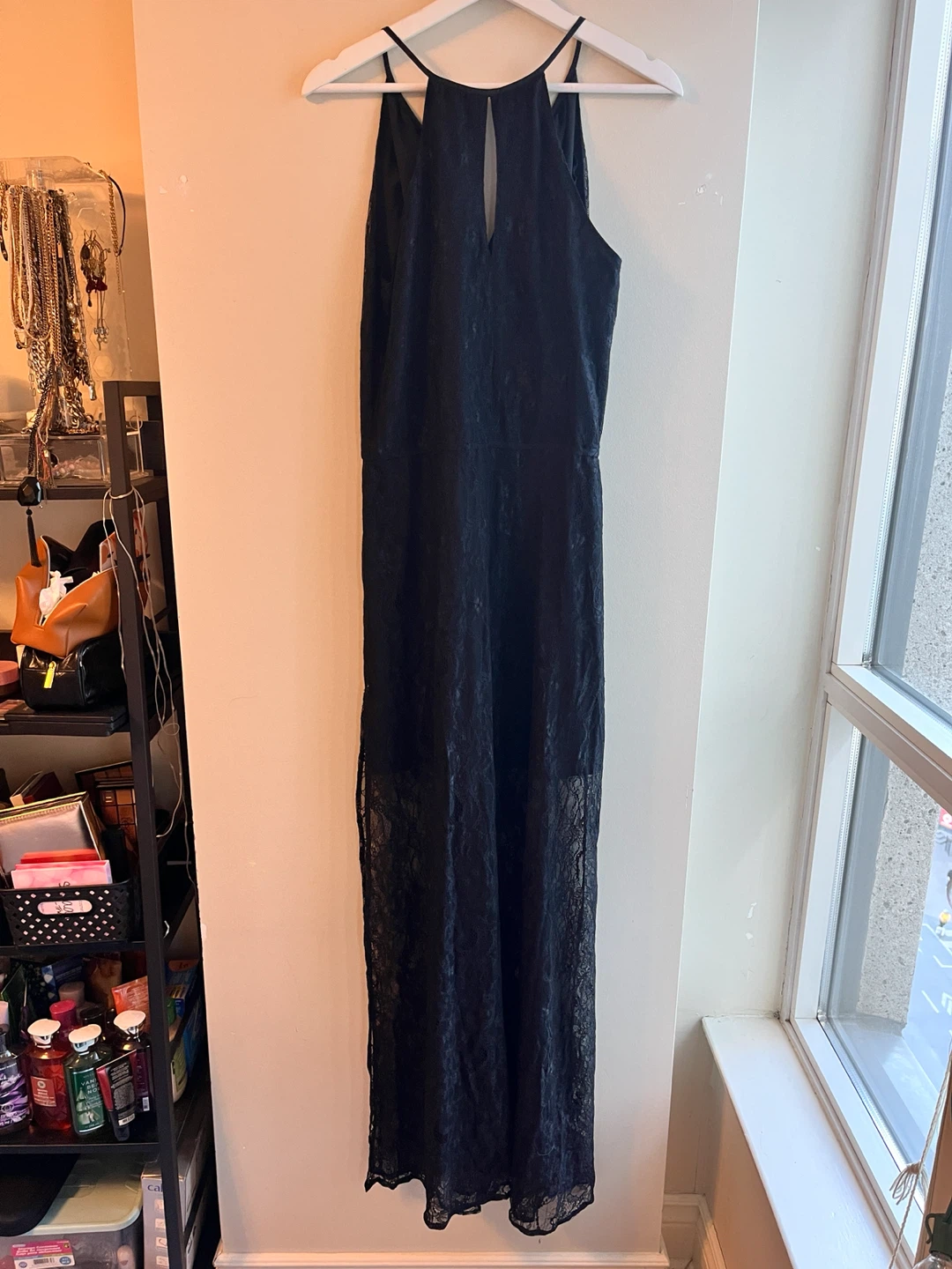 Guess Black Lace Sexy Maxi Dress Size 4 Small - photo 4