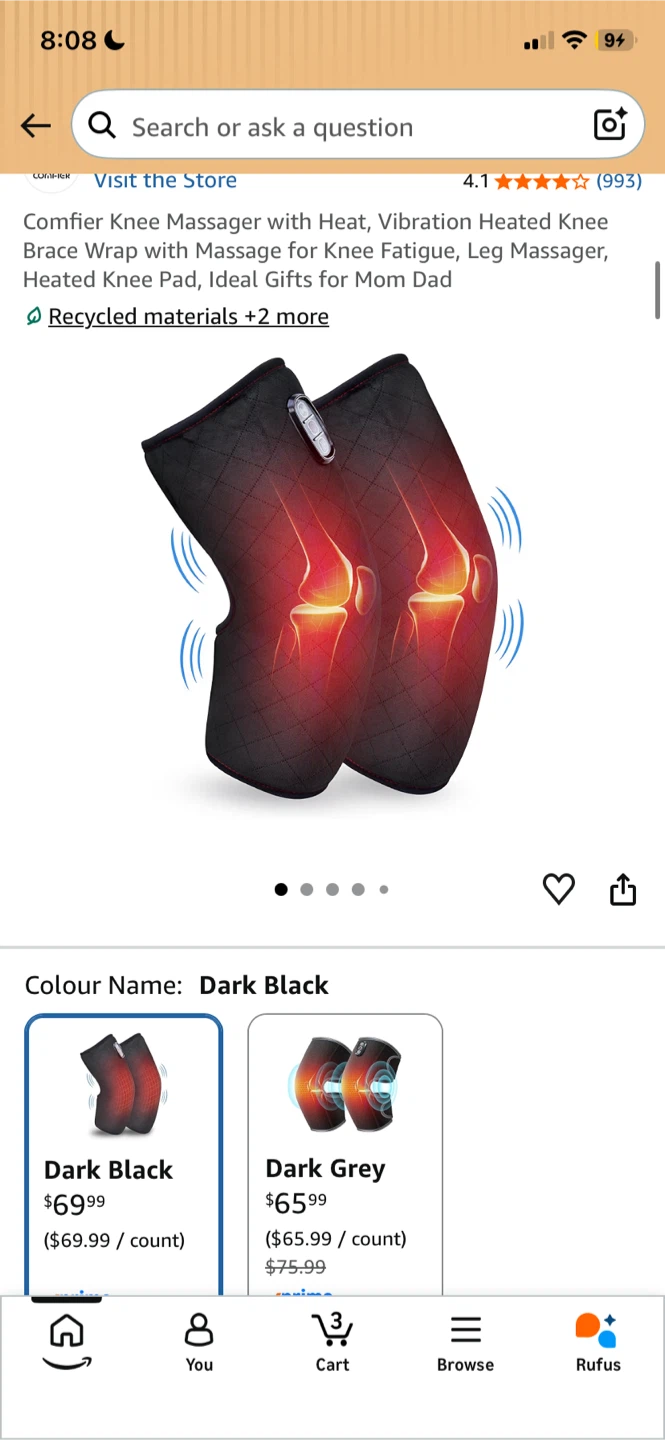 BRAND NEW - heated and vibration knee pads