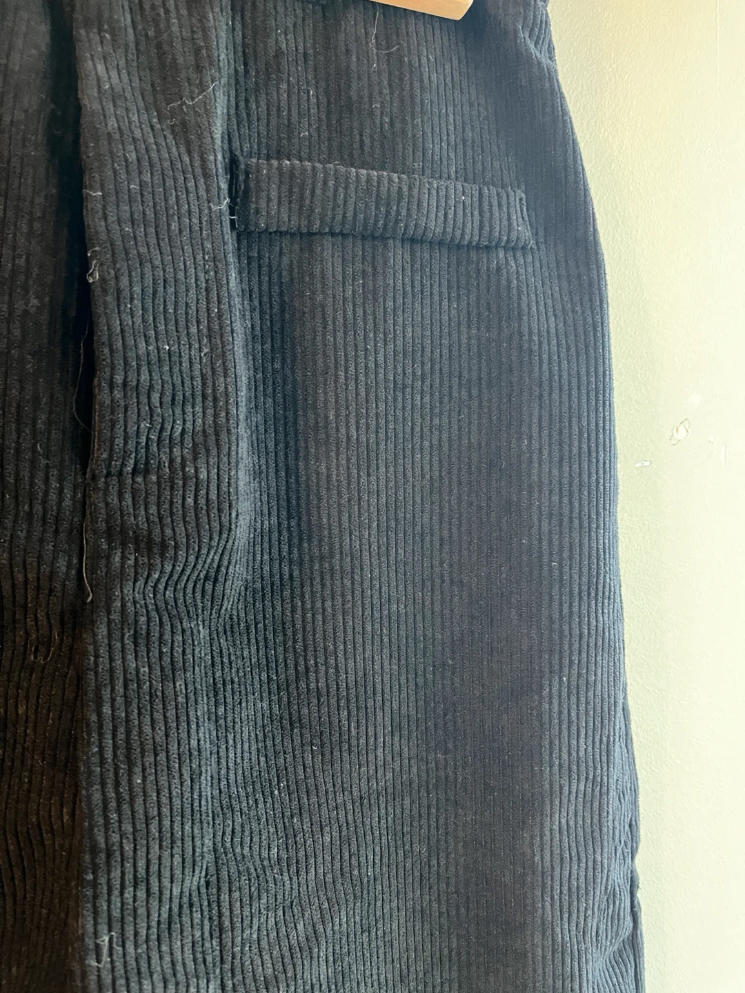 Black Corduroy Wide Leg Pants Size Small - photo 2