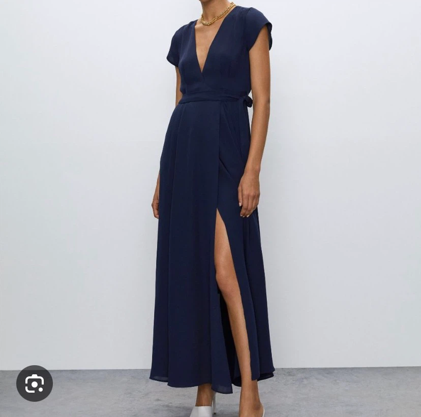 Babaton Navy Wrap Dress