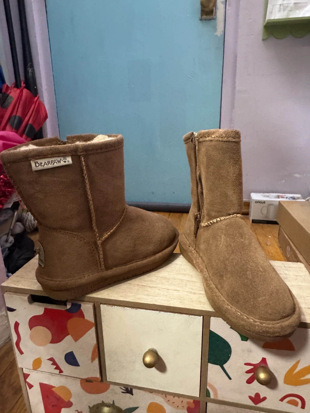 Bearpaw Tan Suede Boots