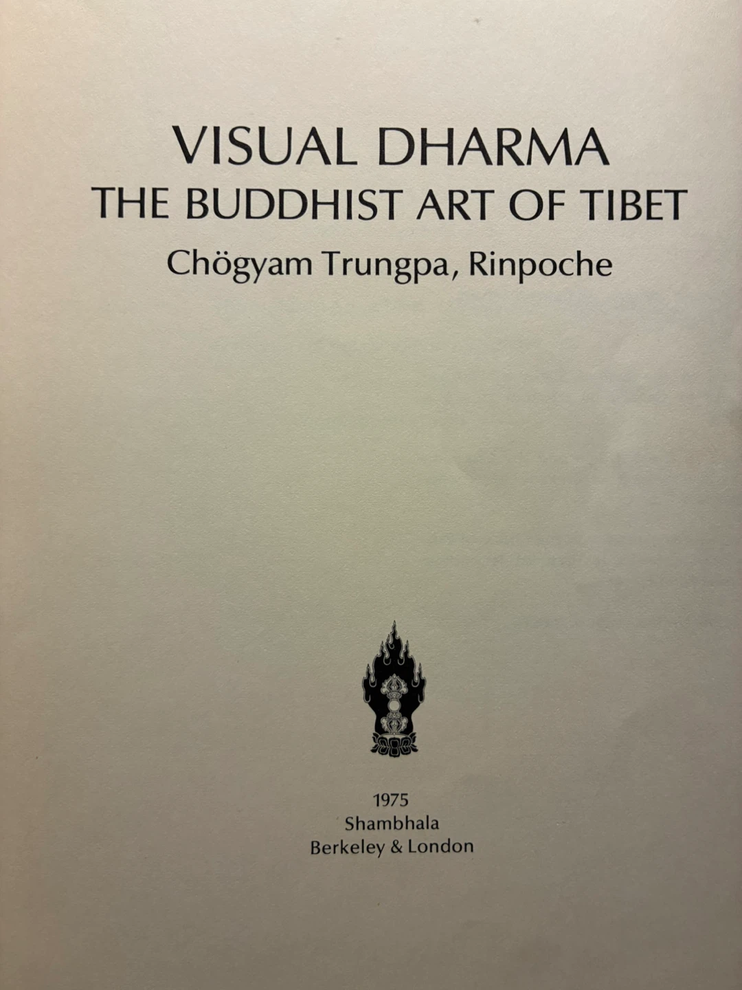 book 1975 Tibetan Buddhist Art Visual Dharma Chögyam Trungpa - photo 3