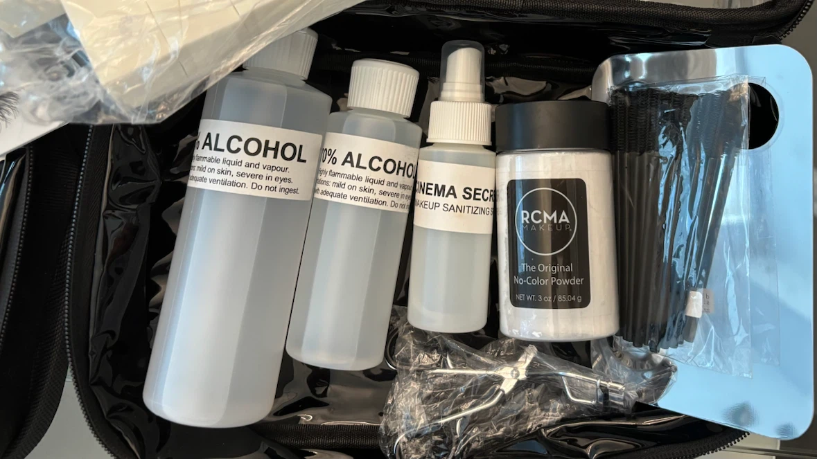 RCMA Makeup No-Color Powder and Sanitizing Kit