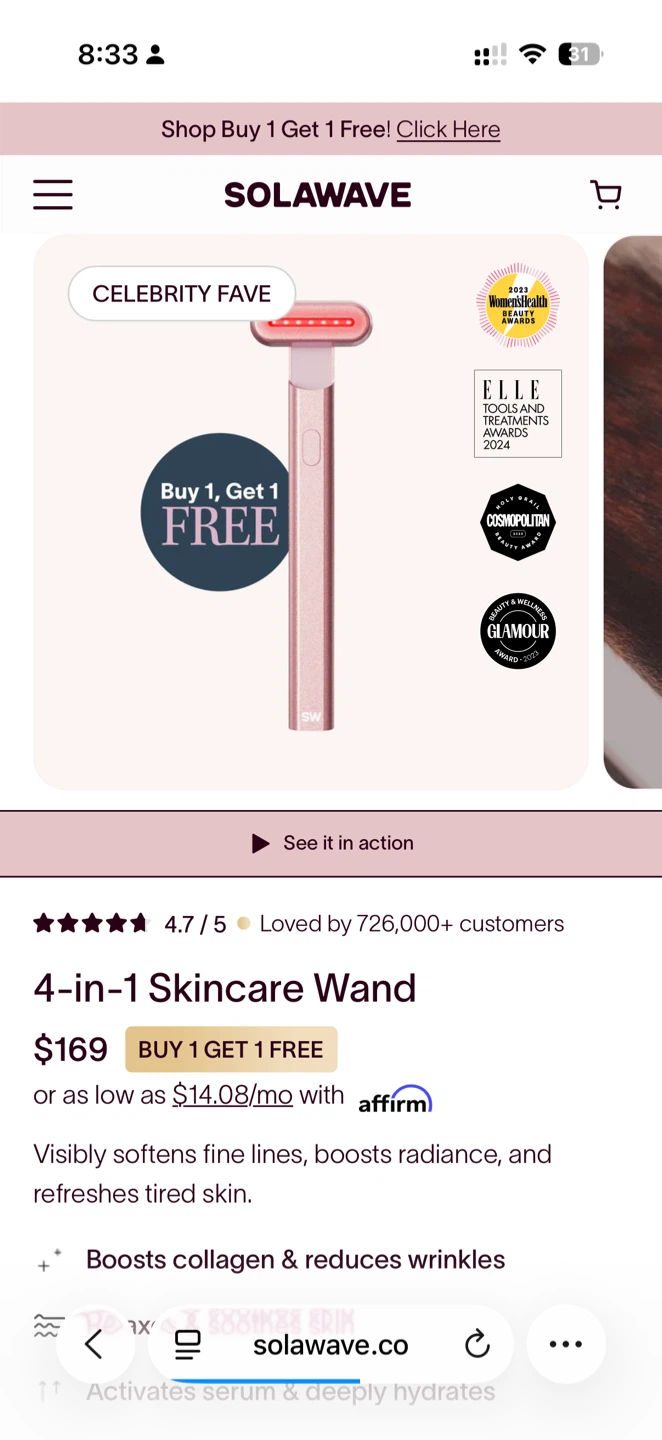 Solawave 4-in-1 Skincare Wand