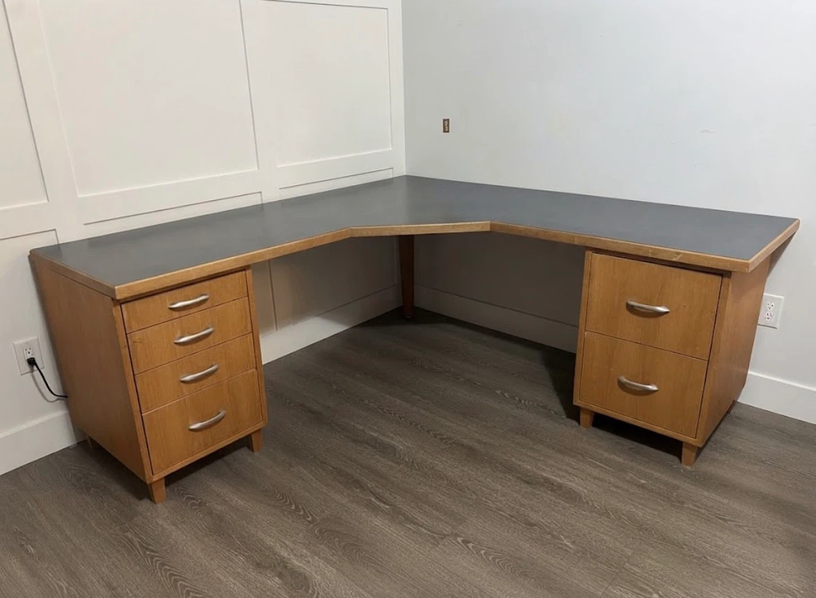 Free L-Shaped Wooden Corner Desk