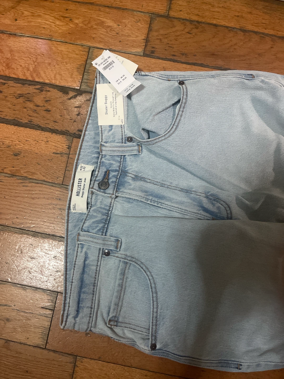 Hollister Skater Baggy Jeans Light Wash W33 L32 - photo 2