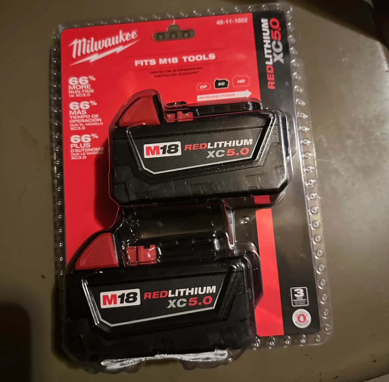 Firm price Milwaukee M18 REDLITHIUM XC5.0 Battery Pack (2 Pack)