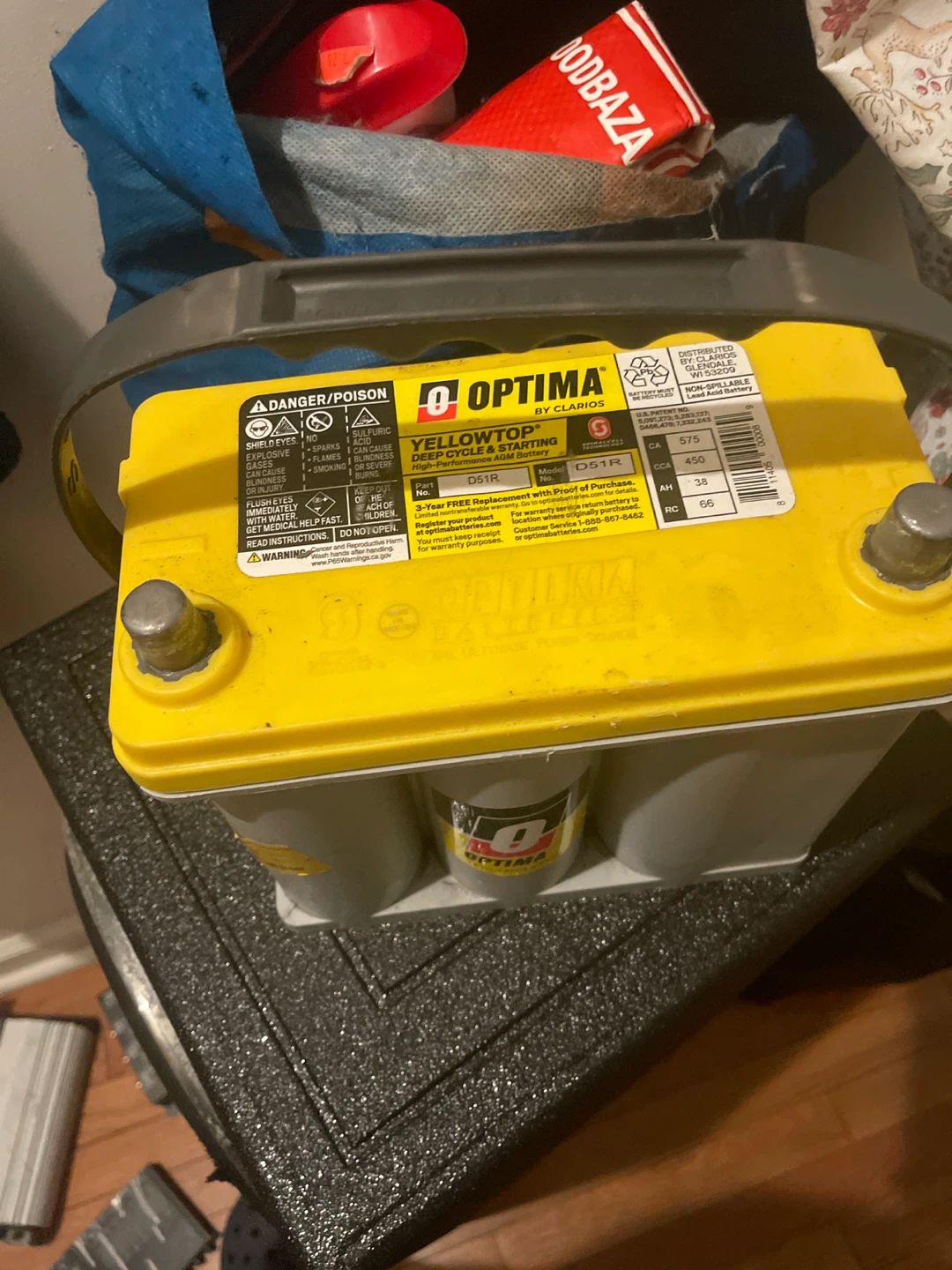 Optima YellowTop D51R AGM Battery