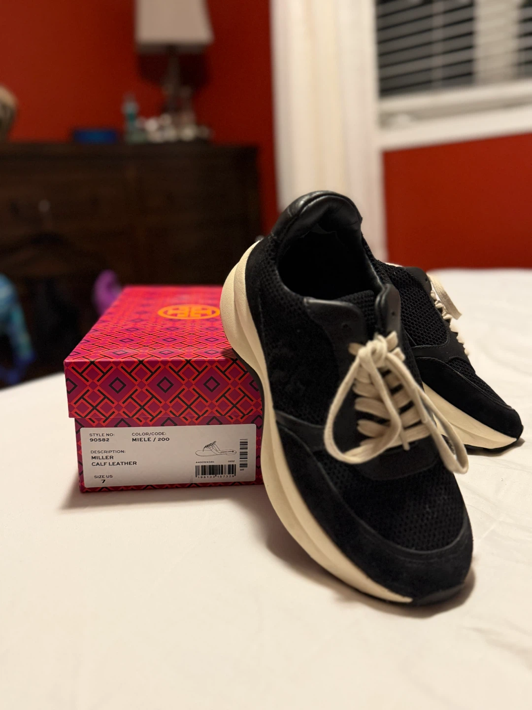 Tory Burch Miller Calf Leather Sneakers
