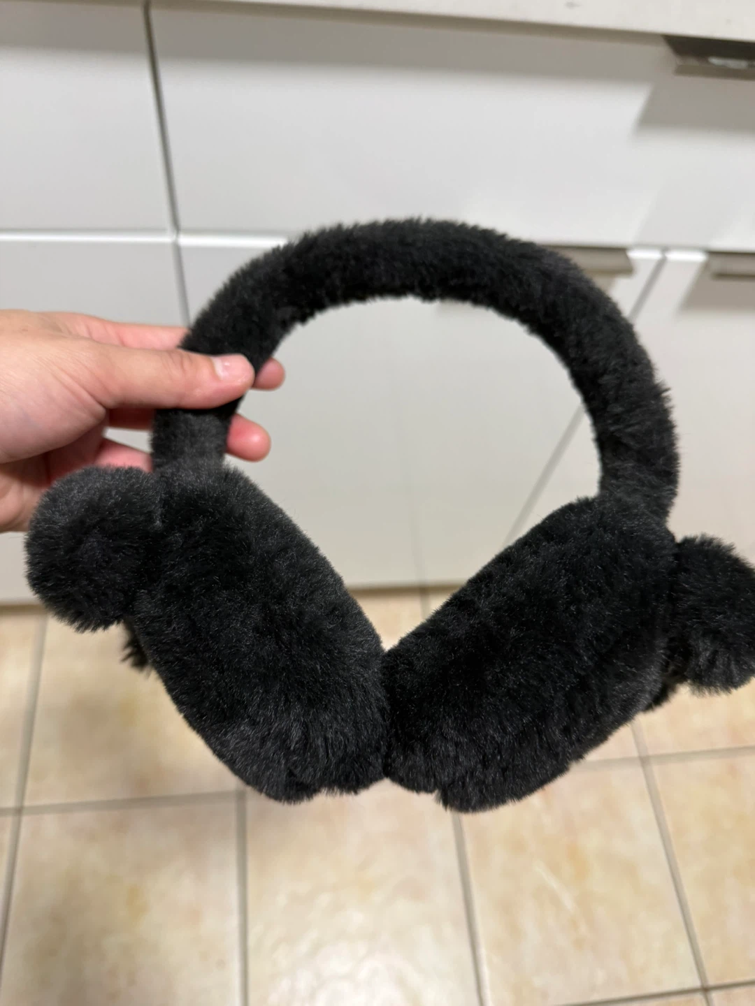 Black Fuzzy Ear Muffs