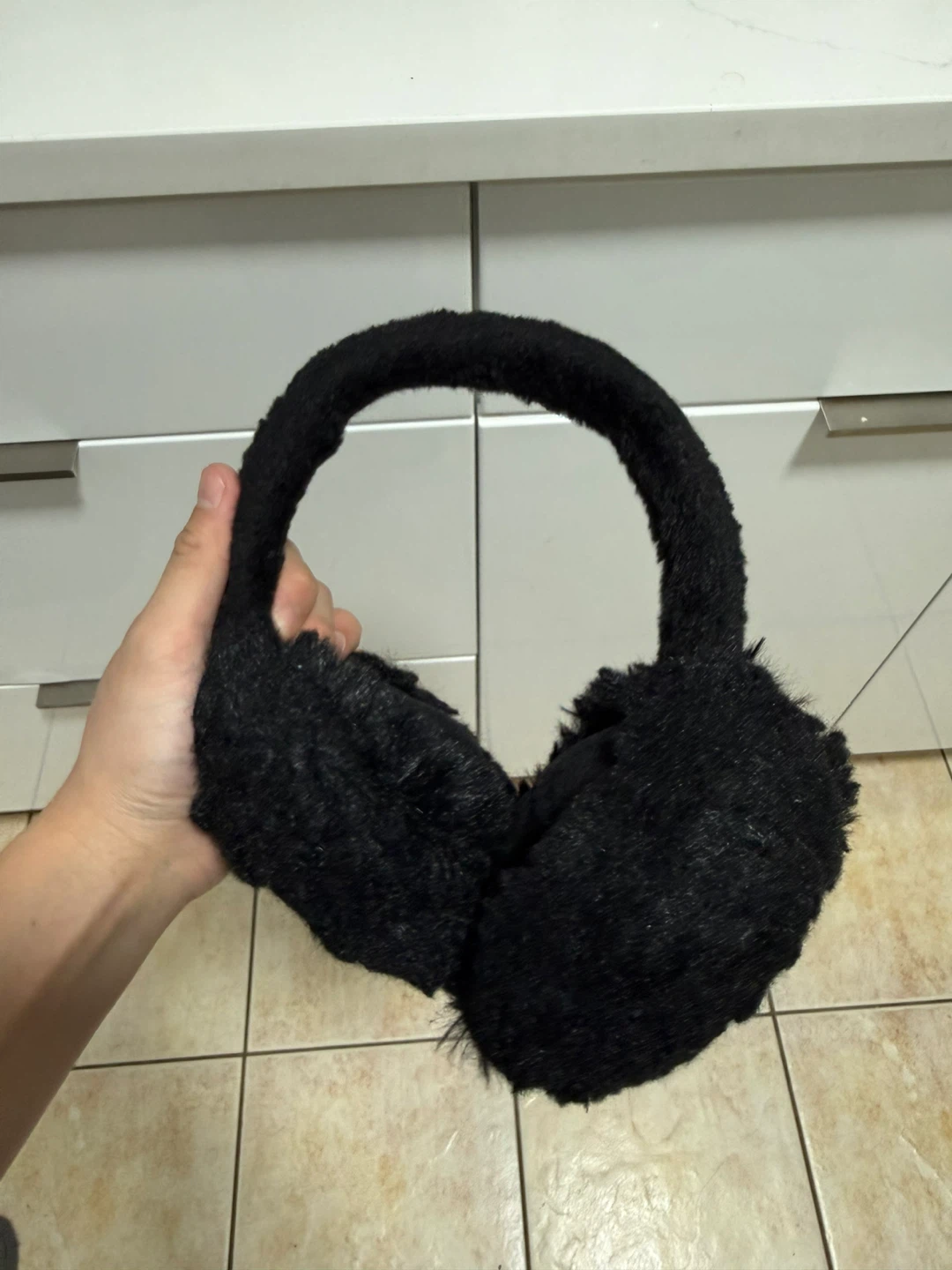 Black Fuzzy Ear Muffs - photo 3