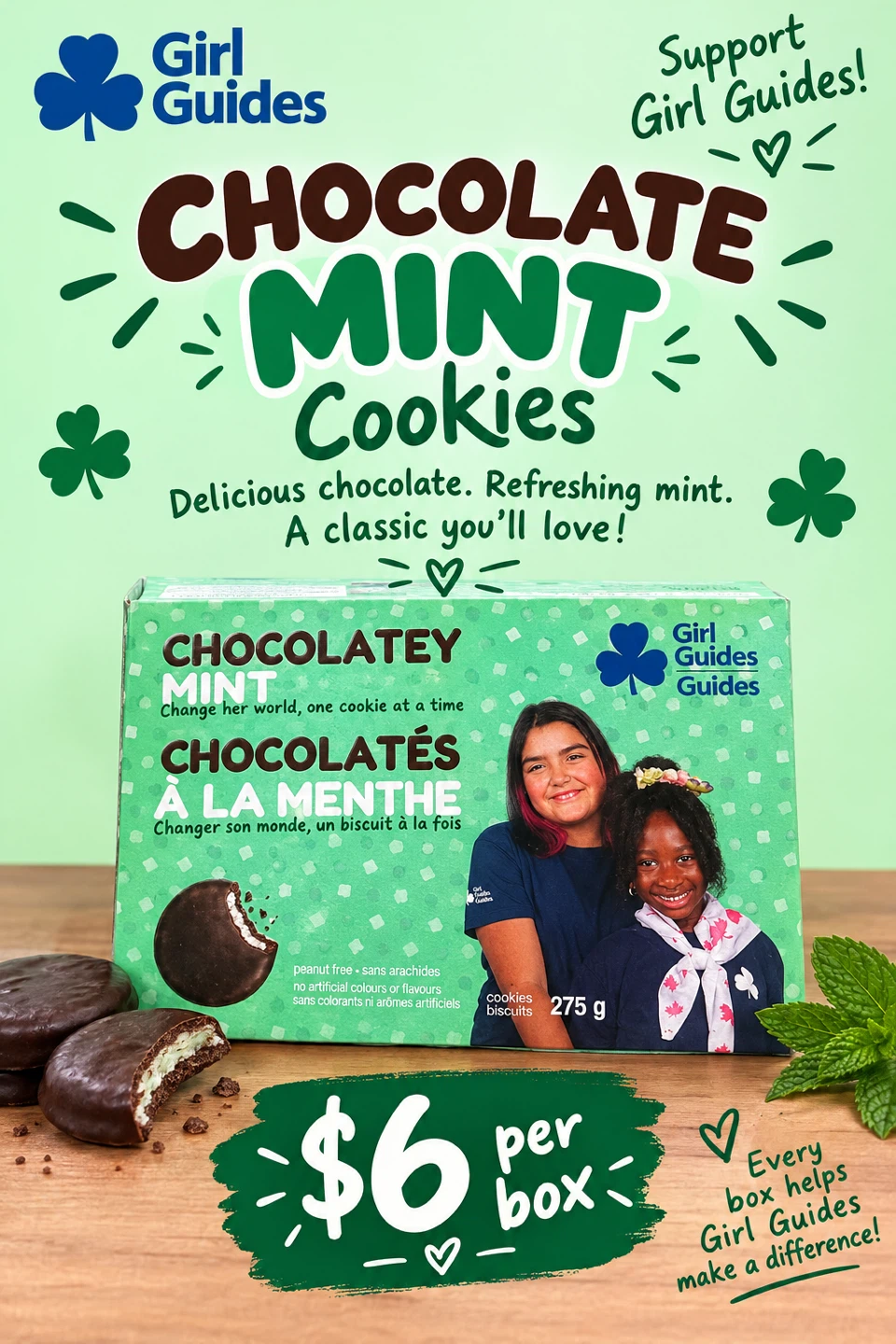 Girl Guides Chocolate Mint Cookies