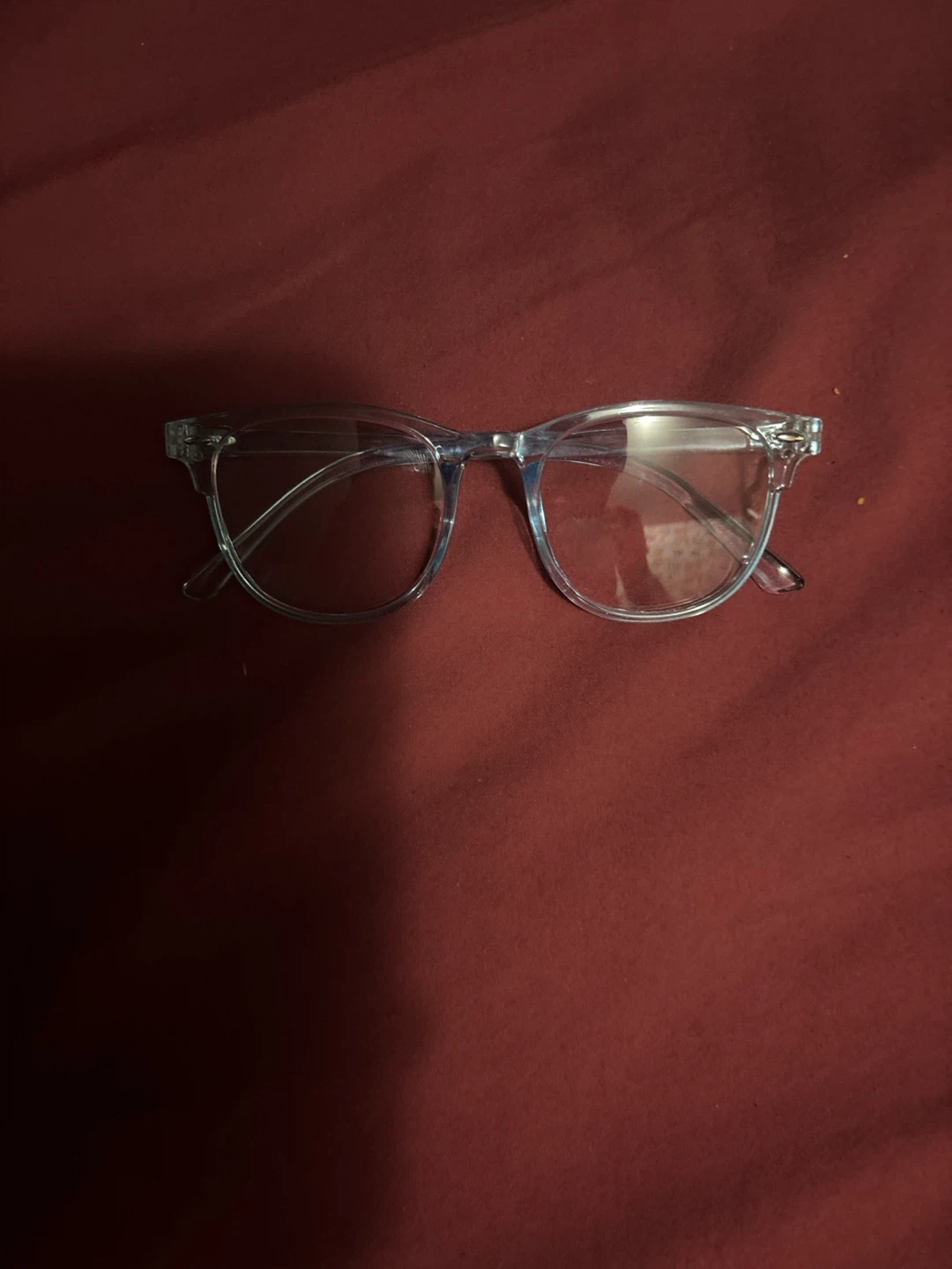 Clear frame blue light blocking glasses