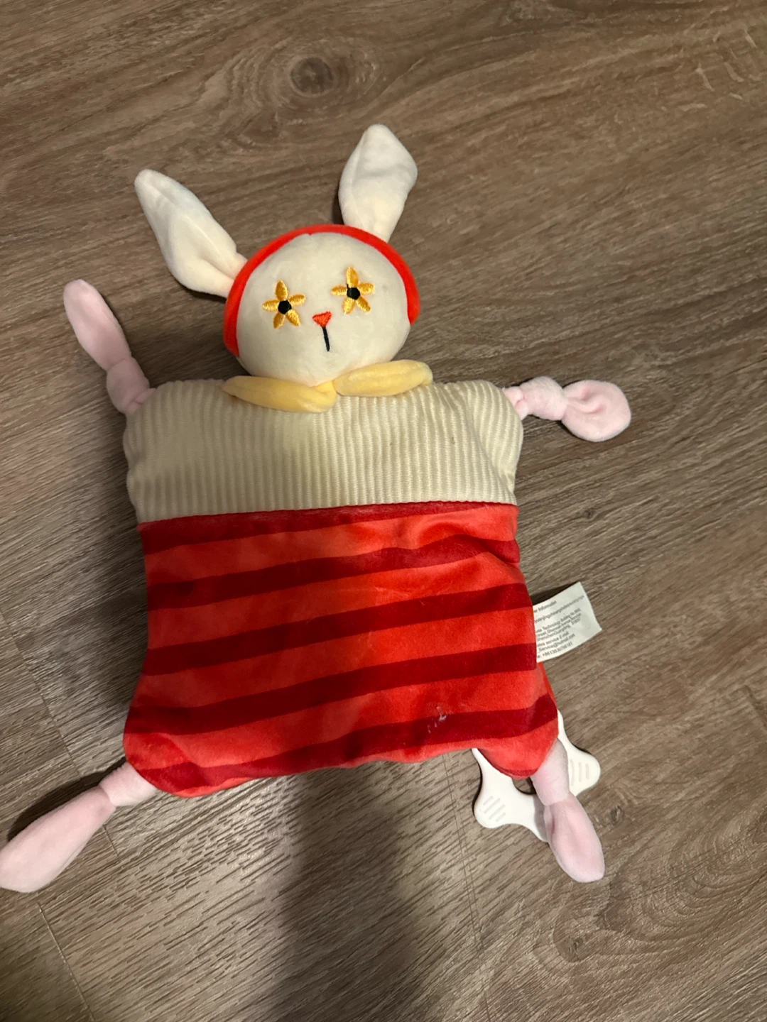 Rabbit baby security blanket