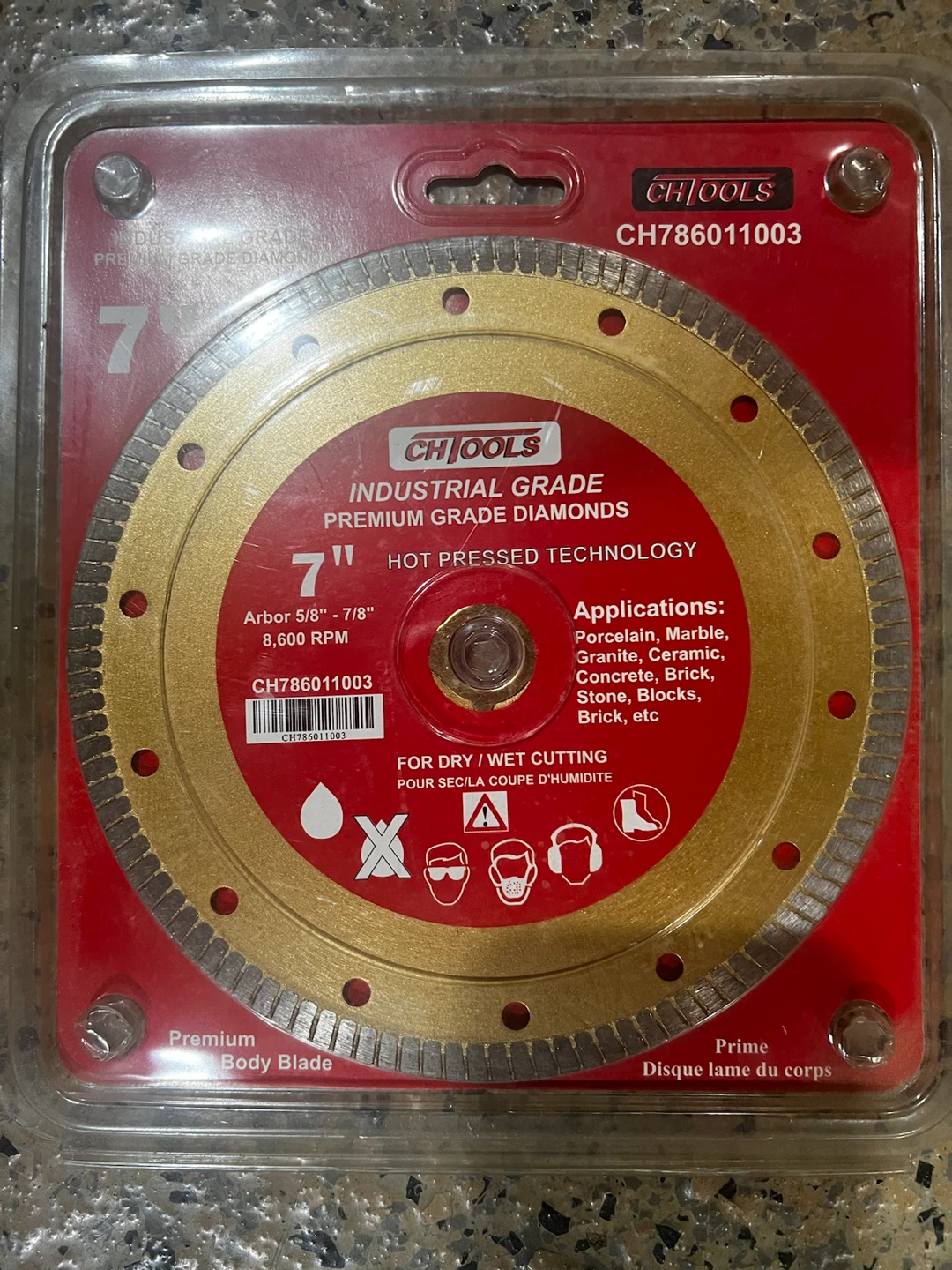 NEW CH TOOLS 7” DIAMOND BLADE