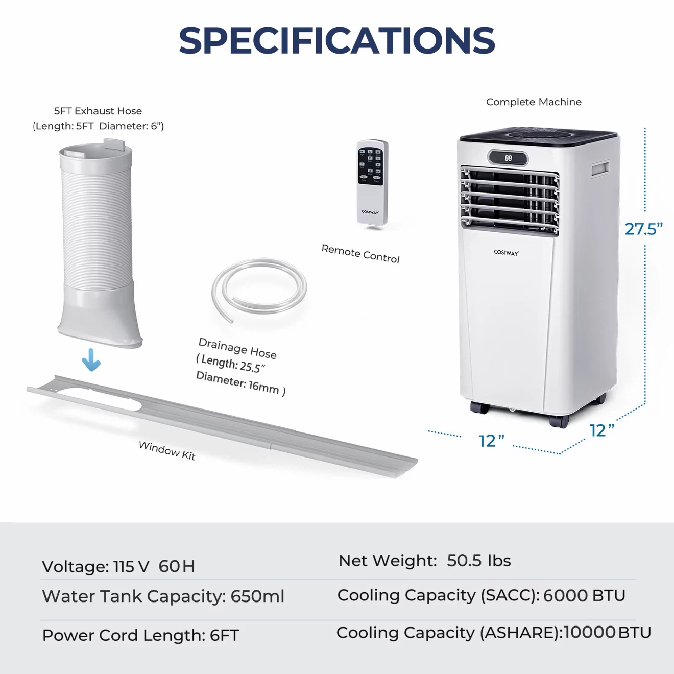 Costway 10000 BTU Portable Air Conditioner - photo 3