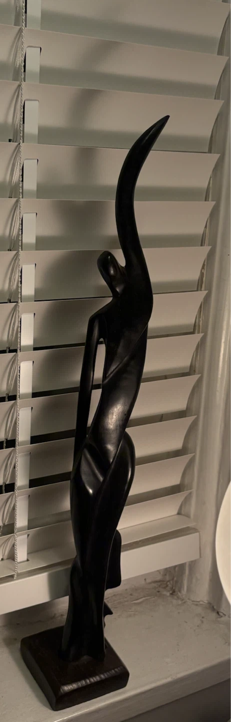 Abstract Tall Wooden Sculpture