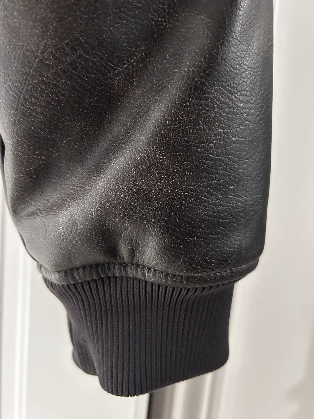 Faux Leather Bomber Jacket - photo 2