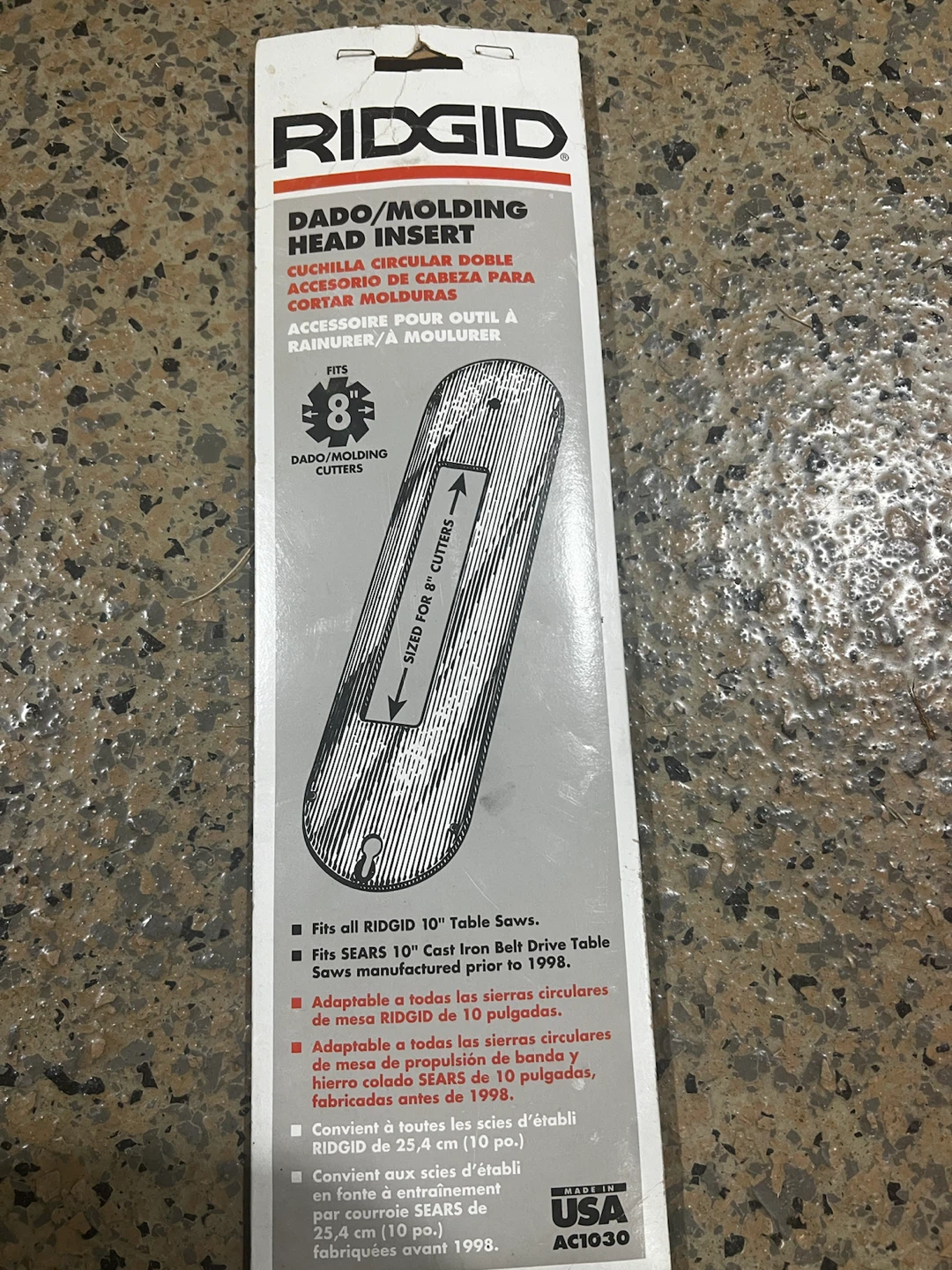 RIDGID Dado/Molding Head Insert AC1030