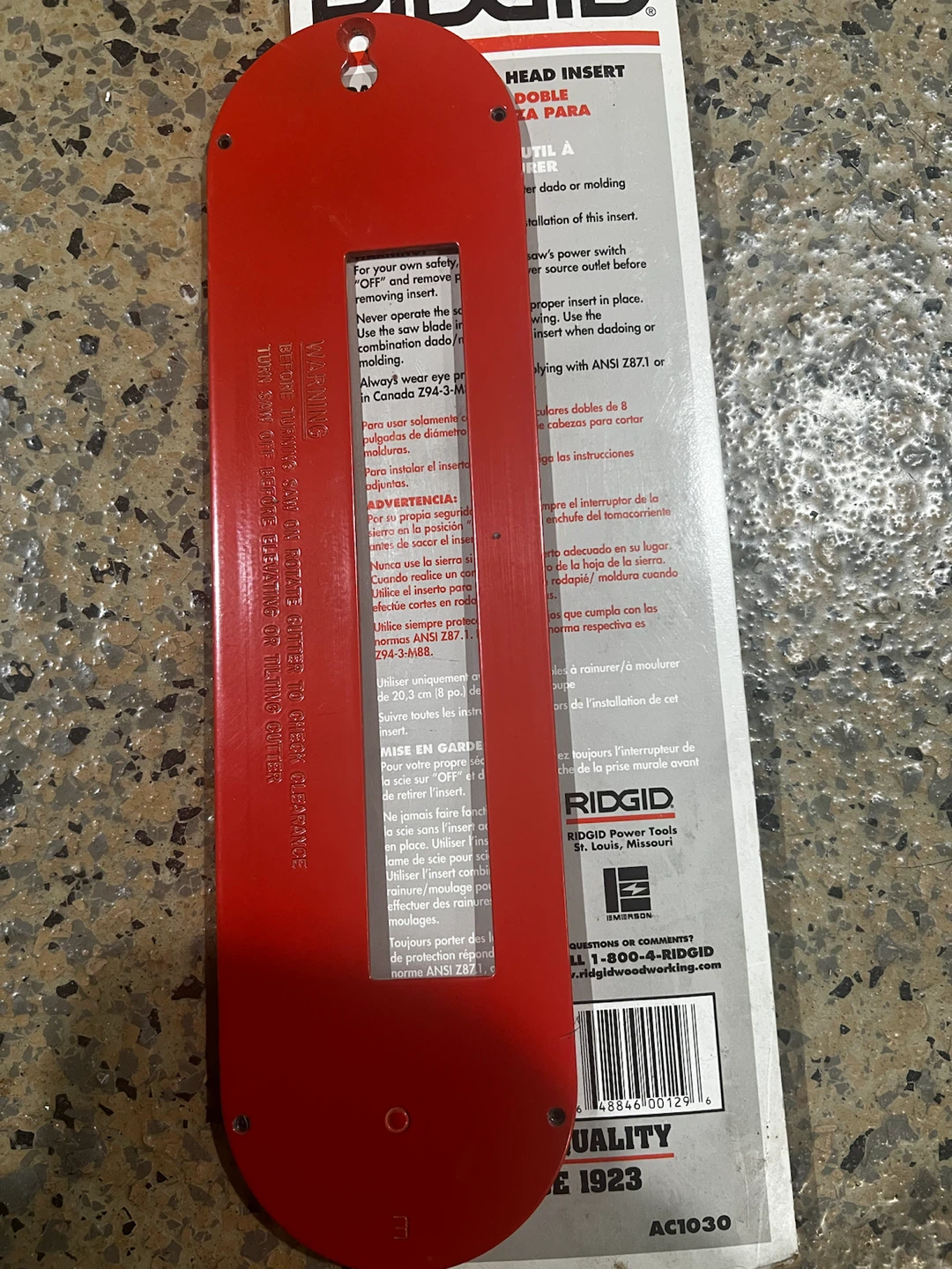 RIDGID Dado/Molding Head Insert AC1030 - photo 5