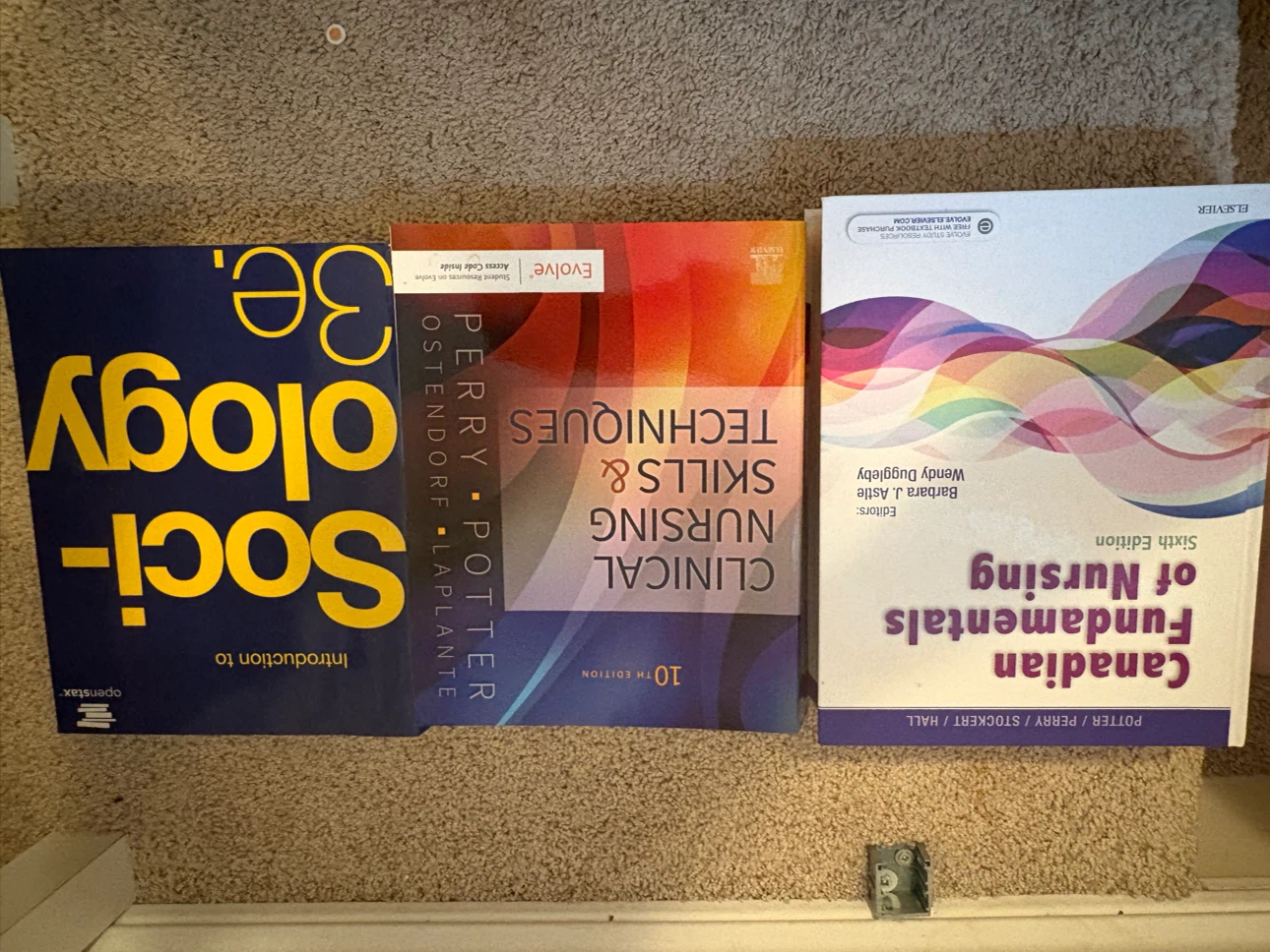 Set of 3 Nursing and Sociology Textbooks