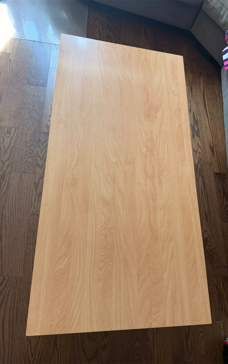 Light Wood Coffee Table with Metal Legs - photo 2