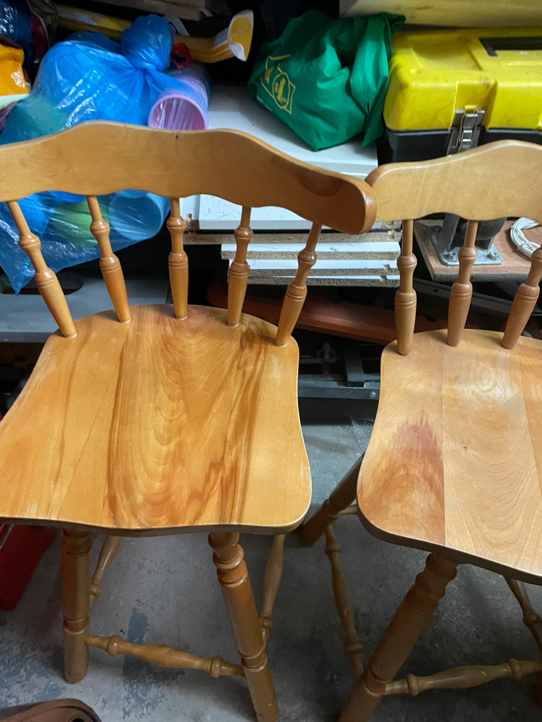 Set of Two Wooden Bar Stools - photo 2