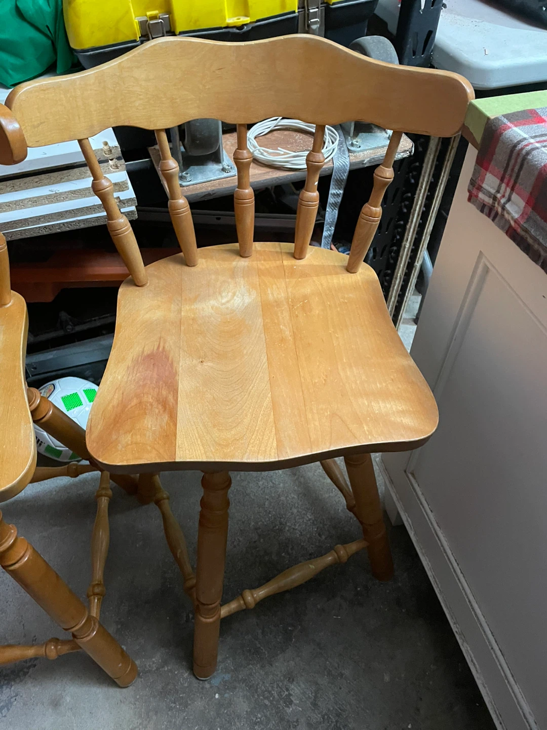 Set of Two Wooden Bar Stools - photo 3