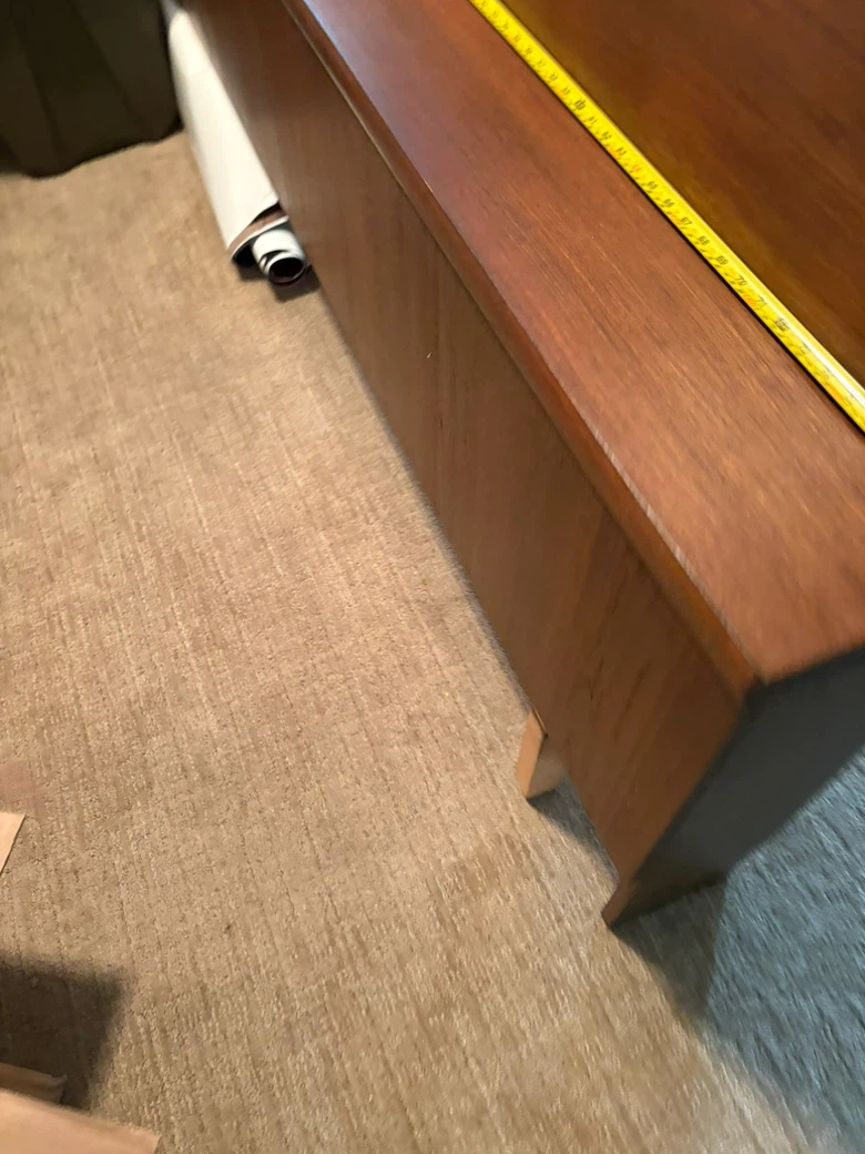 Vintage Mid-Century Modern Wooden Headboard - photo 3