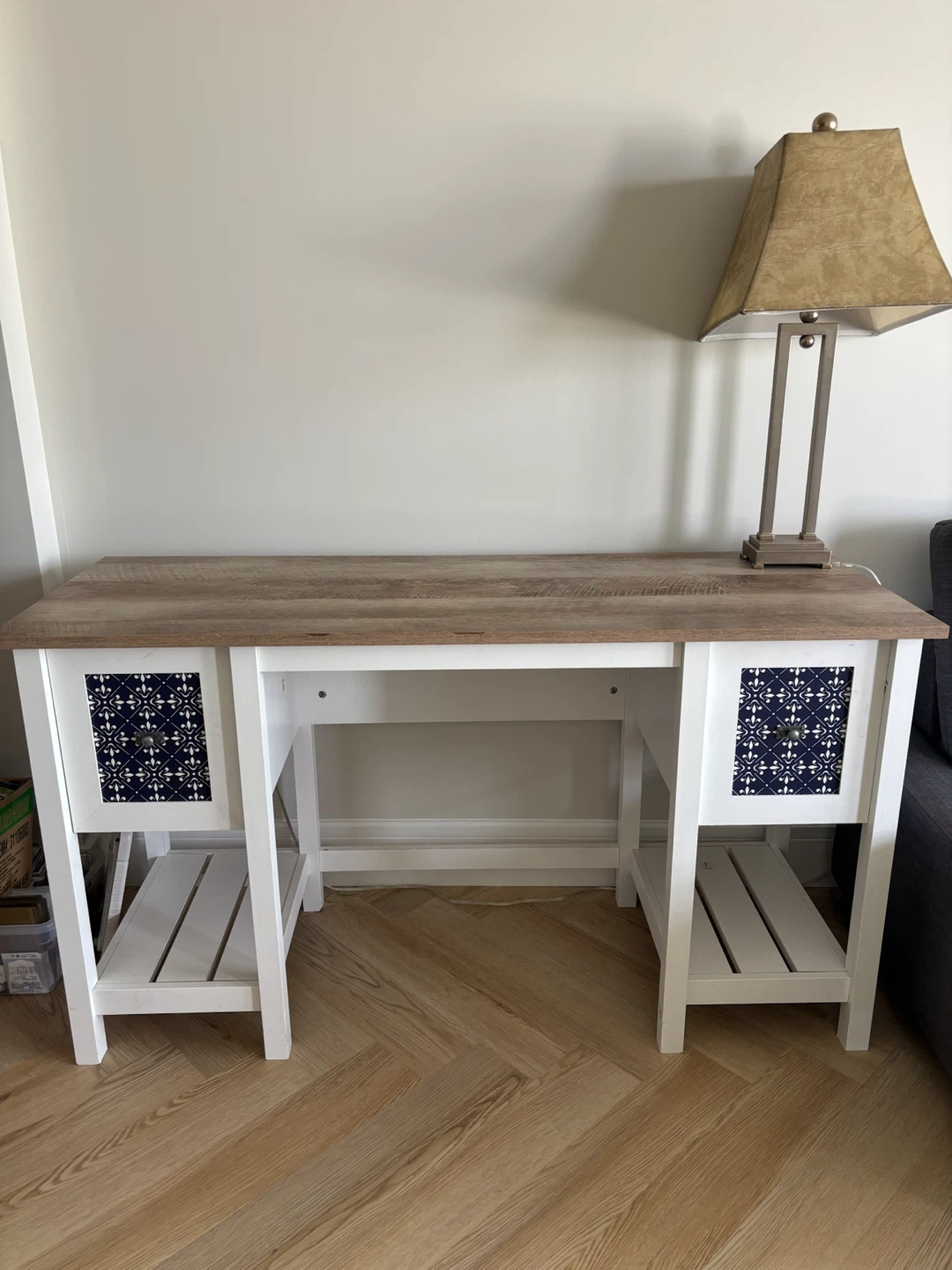 Wayfair White and Wood Grain Desk